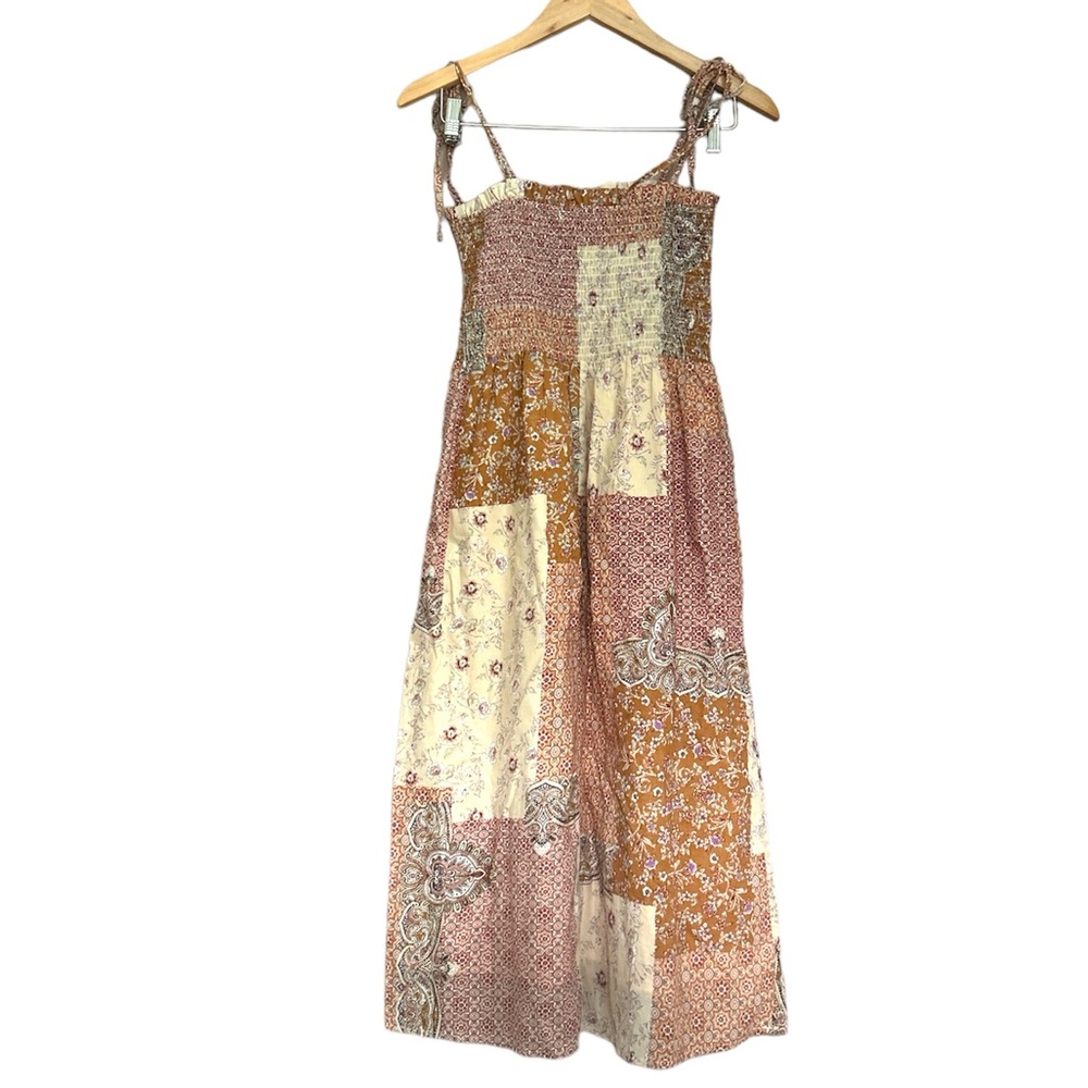 Moodie Patchwork Patterned Dress Whimsical Smocke… - image 3